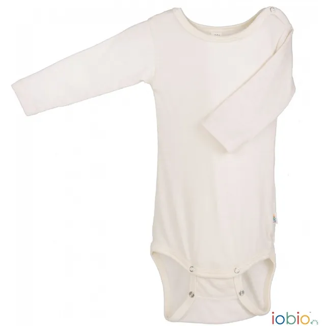 Popolini body lana seta maniche lunghe ecru neonato