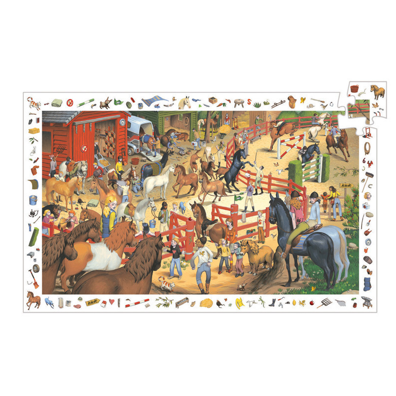 Djeco Maneggio puzzle osservazione 200 pezzi cartone