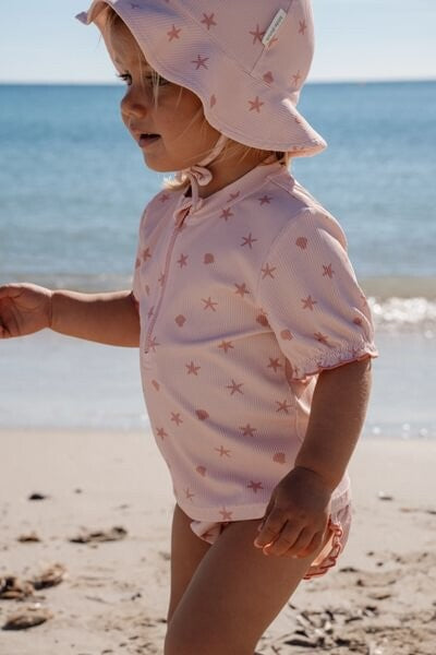 Little Dutch Cappello Sole Bimba Rosa Conchiglie Protezione Nuca