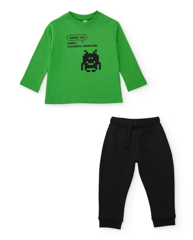 Tuc Tuc tuta bambino verde maglia e pantaloni