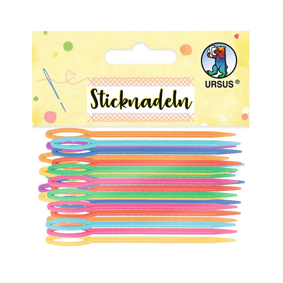 Ursus 6,5 cm aghi da ricamo plastica pastello