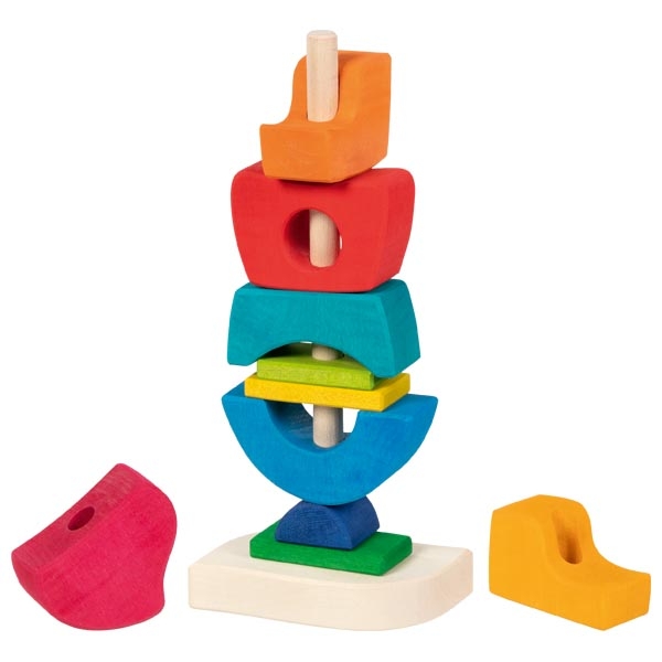 Goki Arcobaleno Castello Impilabile in Legno Montessori