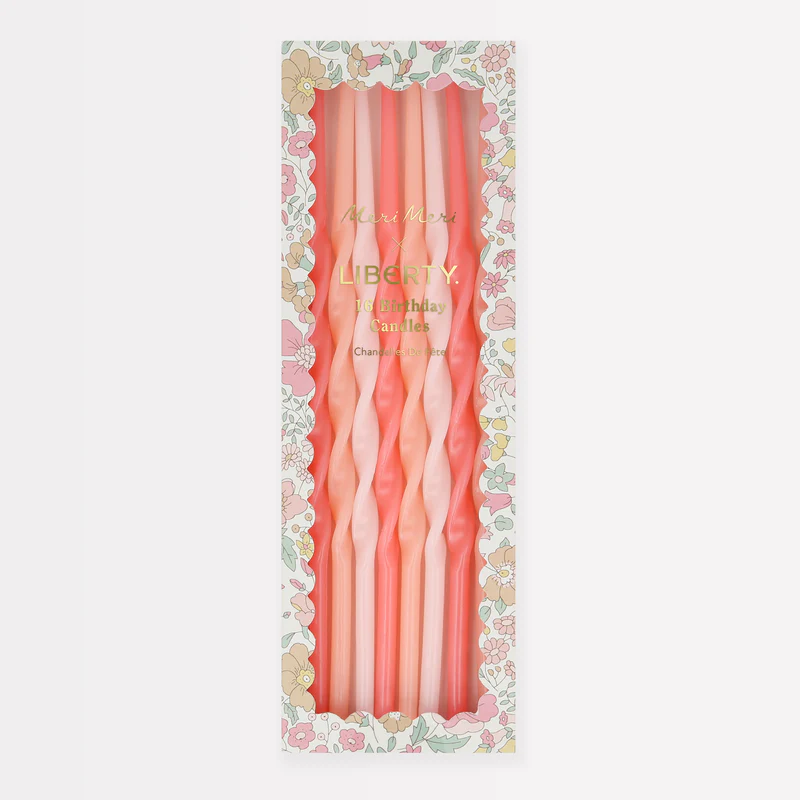 Meri Meri Liberty Wharfedale candele 16 pezzi rosa