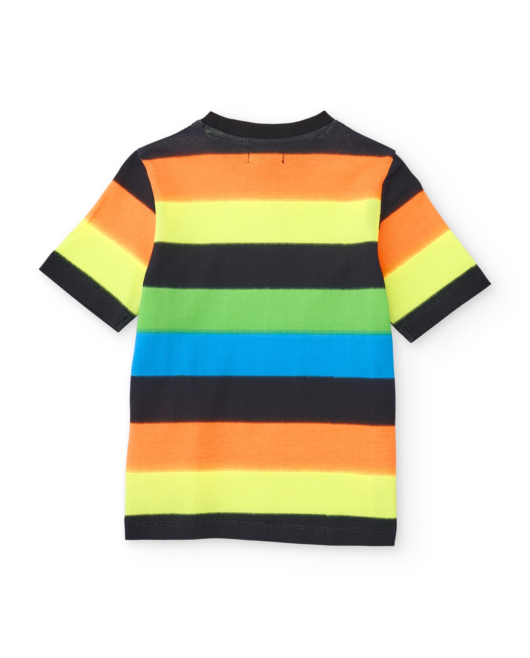 Tuc Tuc maglietta bambino nera a righe multicolore