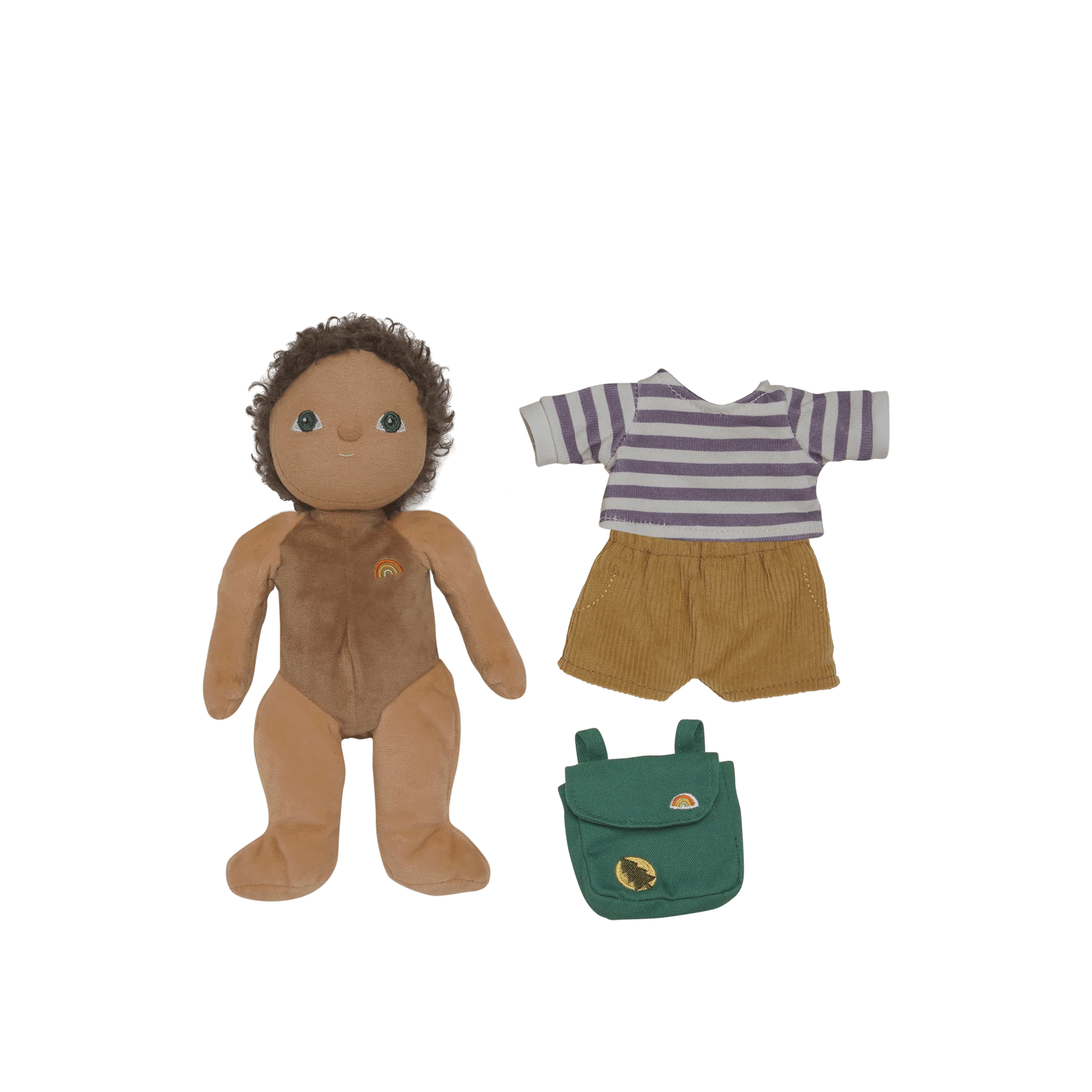 OlliElla Dress Me Dinky Finn Fernwood Bambola Stoffa 23 cm