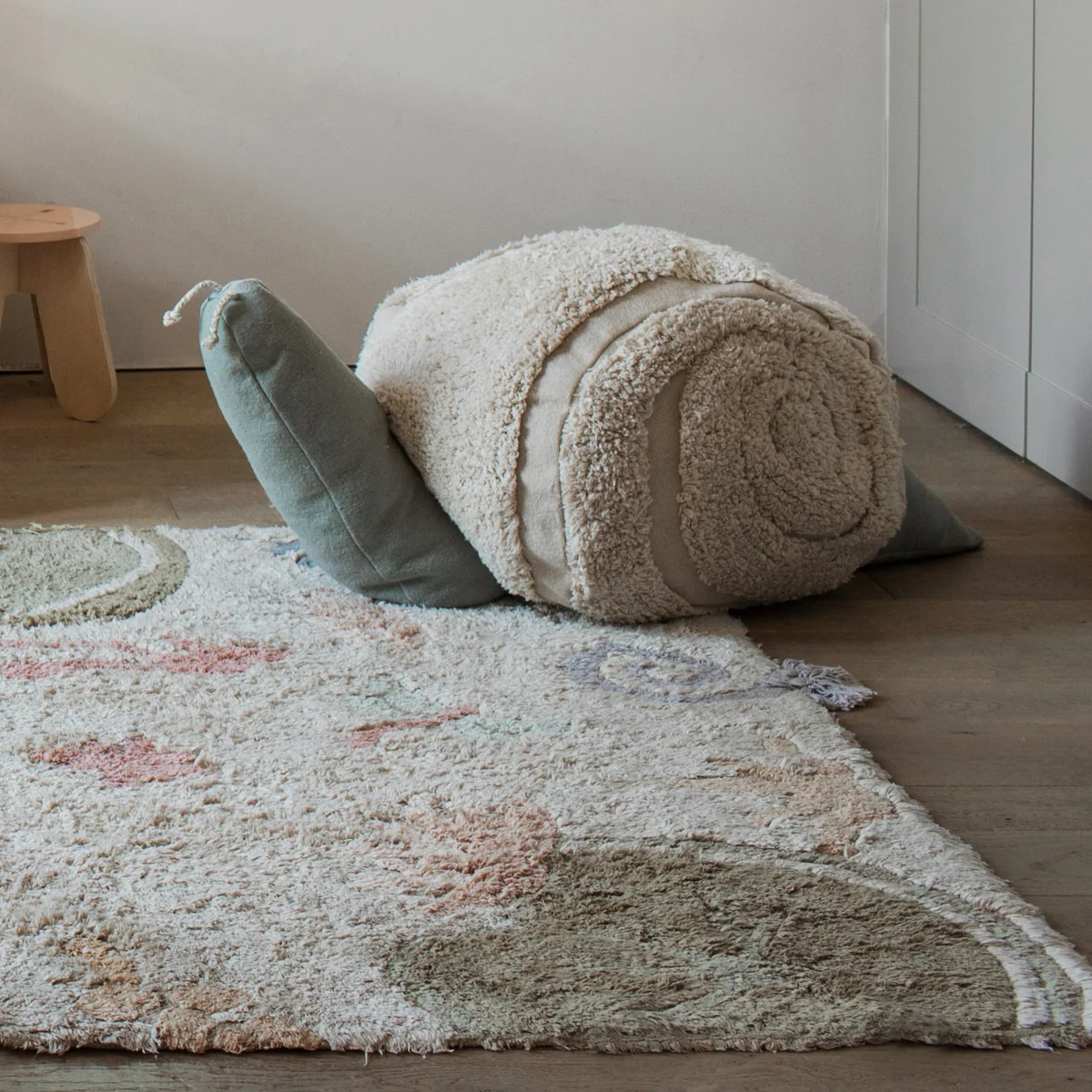 Lorena Canals Mr Snail pouf bambini cotone
