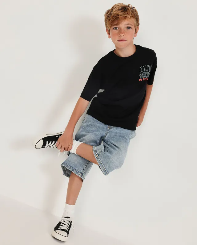 Tuc Tuc bermuda bambino jeans azzurro denim elastico
