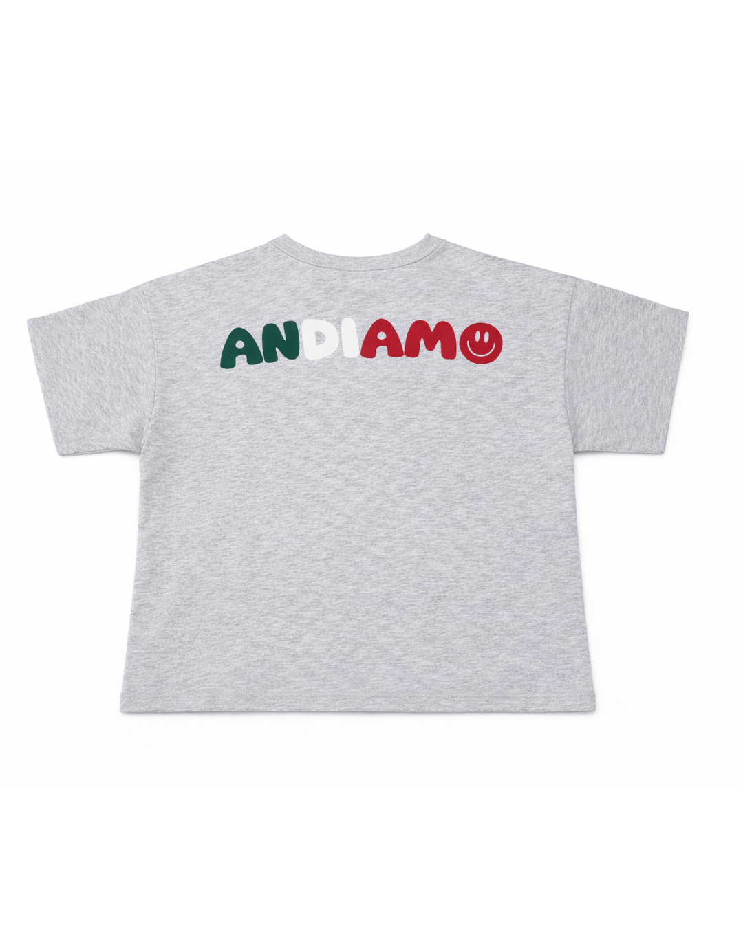 Ella and Rapha Andiamo T-Shirt Loose Fit Grigia Cotone Organico