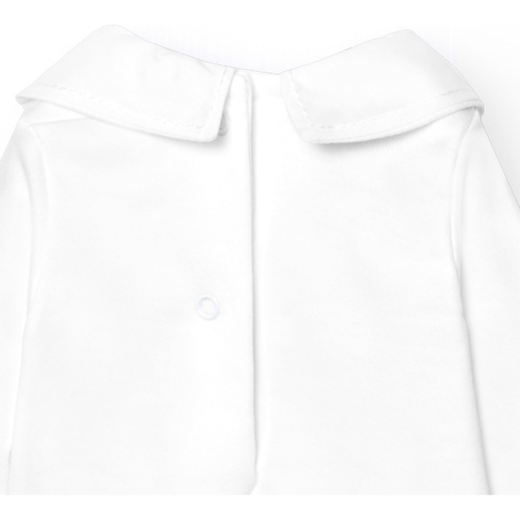 Babidu body maniche lunghe collo polo bianco 3 mesi