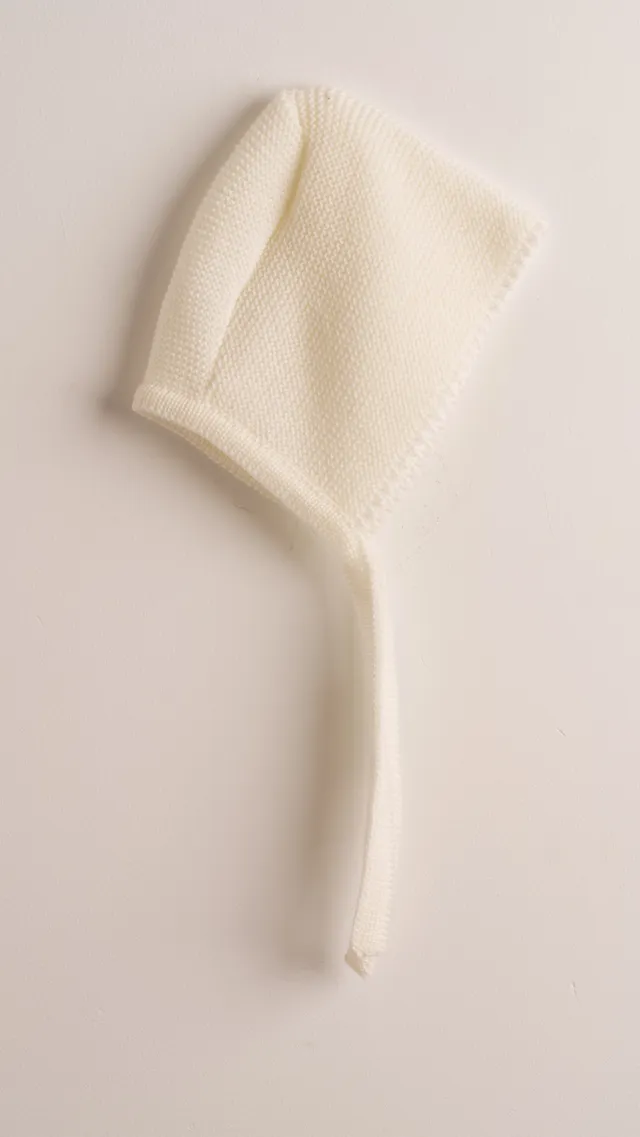 Babyhood merino cuffia neonato avorio lana