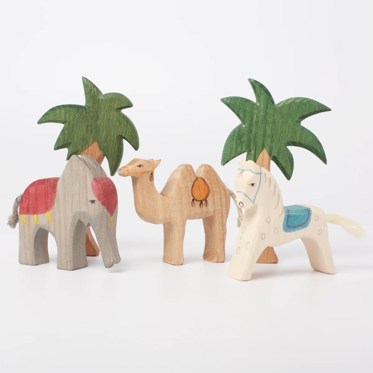 Ostheimer Cavalcature Set 3 Figure in Legno 7 cm