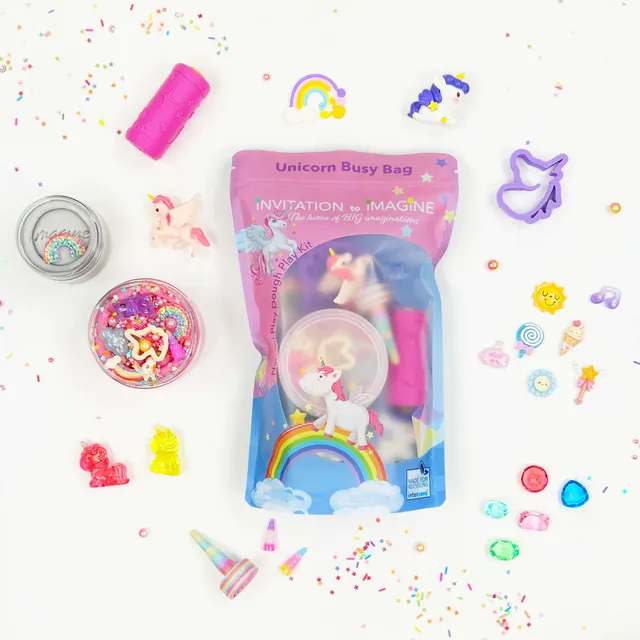 Invitation to Imagine Busy Bag Unicorns kit pasta modellabile