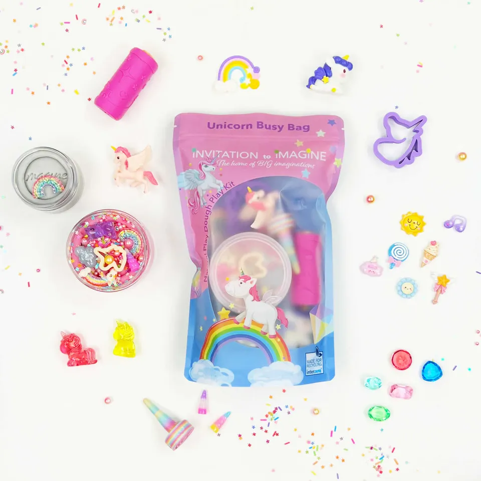 Invitation to Imagine Busy Bag Unicorns kit pasta modellabile