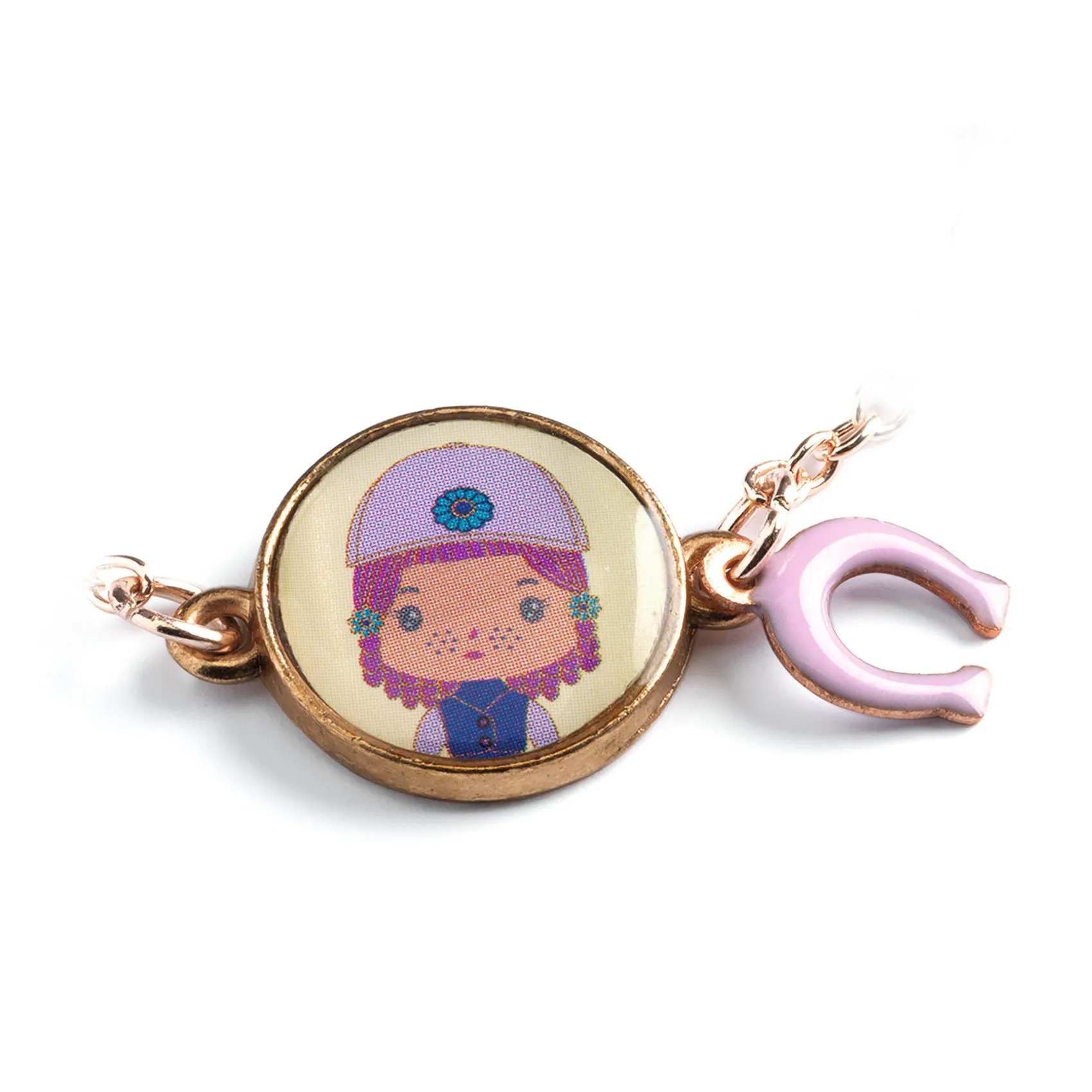 Djeco Tinyly Joe braccialetto bambina medaglione oro