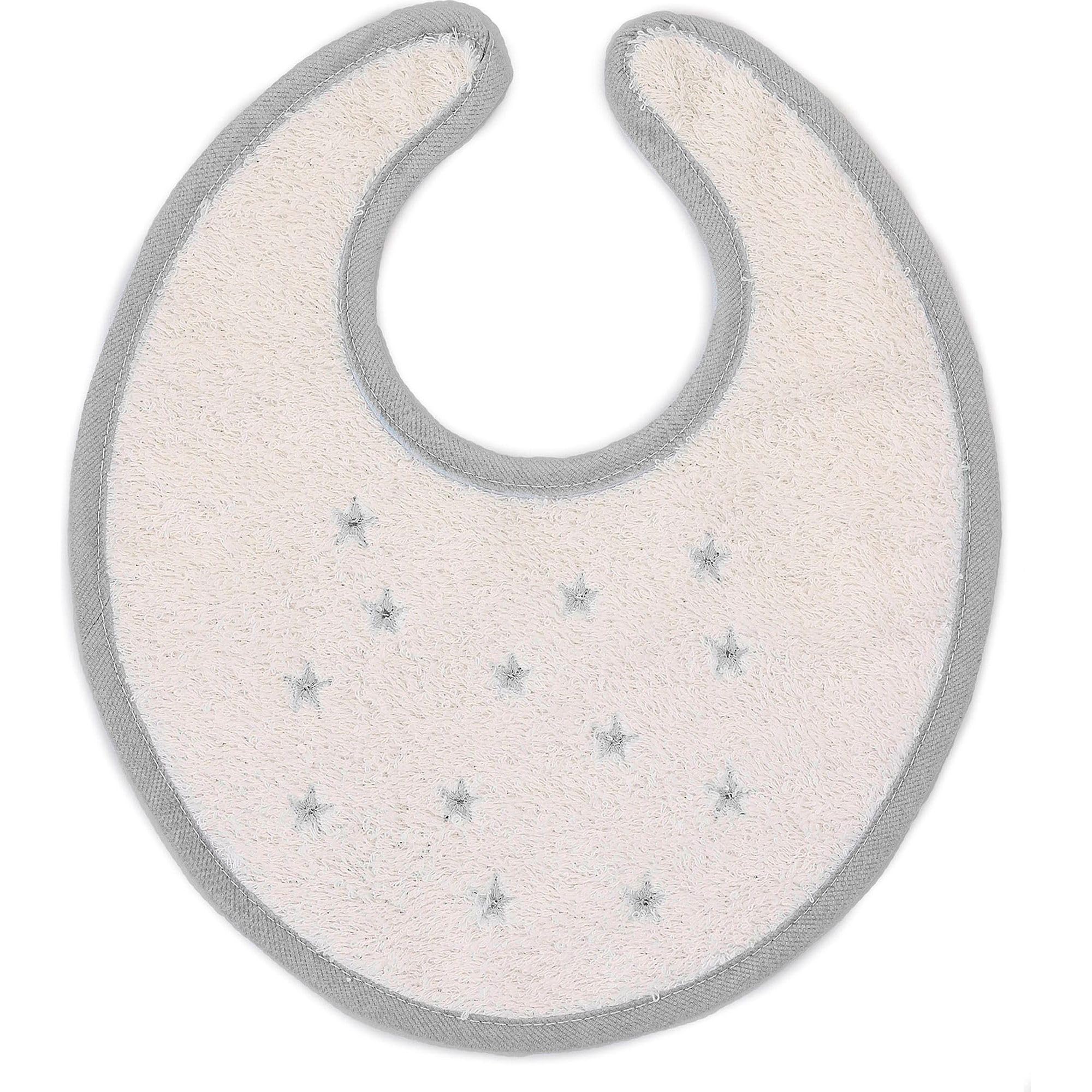 Babidu Bavaglino Celeste Cotone Velcro Girocollo Tondo