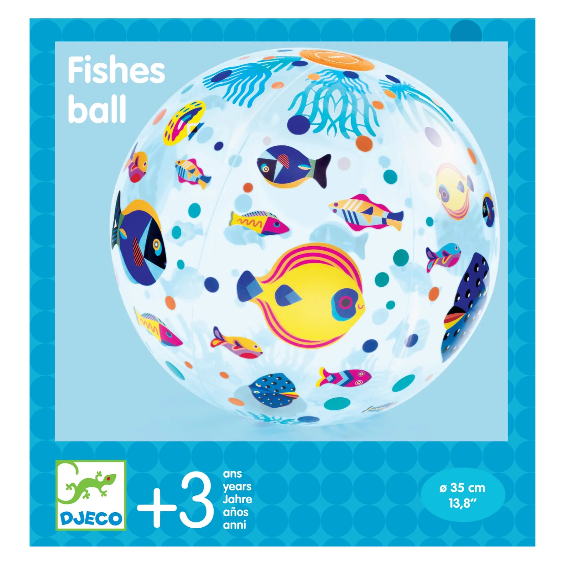 Djeco Fishes Ball pallone gonfiabile 35 cm mare