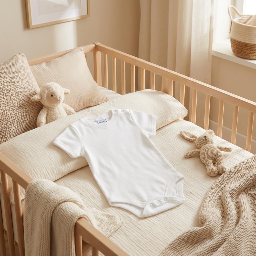 Babidu 1065 Body Neonato Manica Corta Cotone Unisex bianco