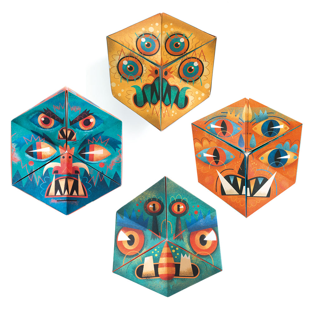 Djeco Kaleido origami caleidocicli mostri 4 soggetti