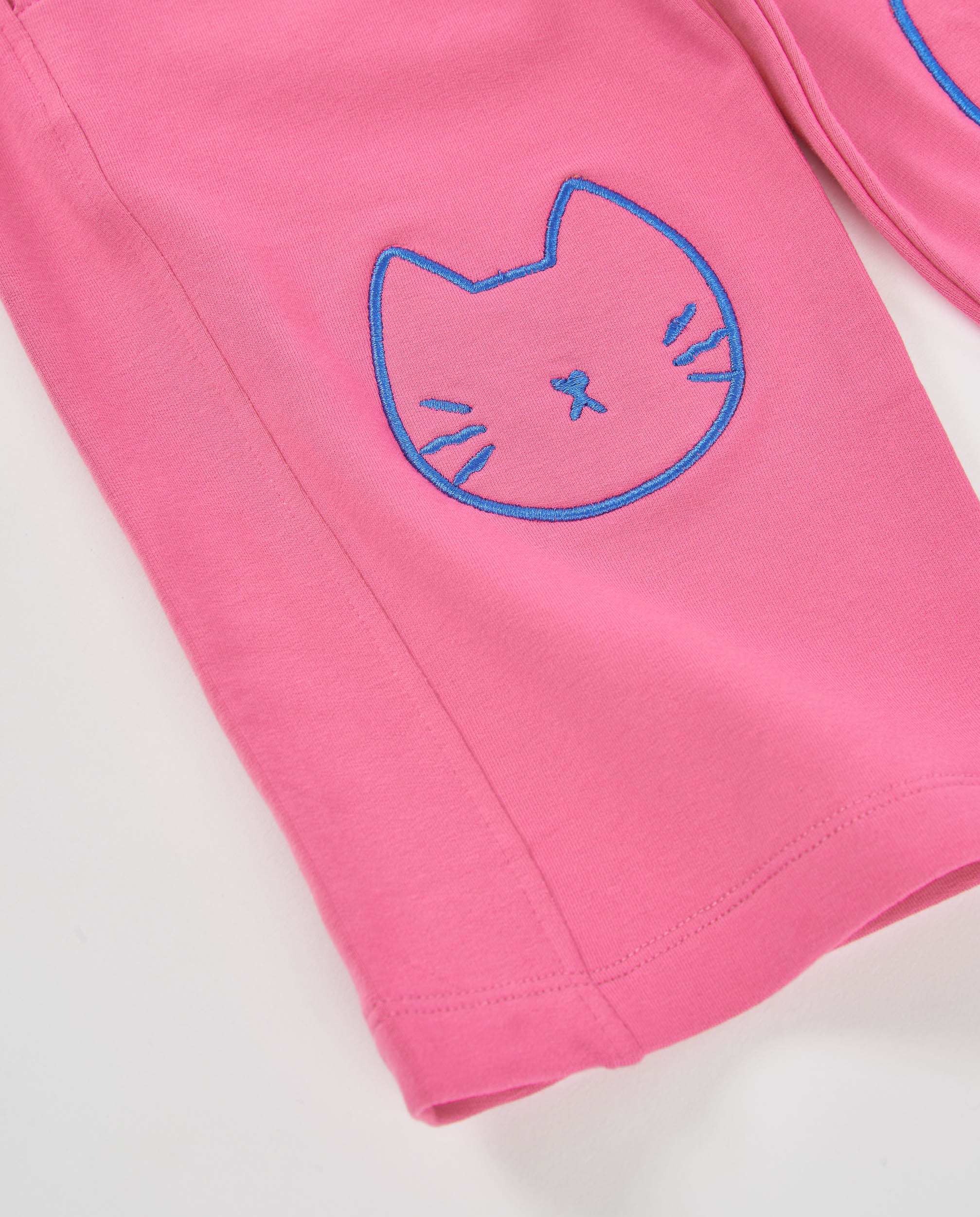 Tuc Tuc Meow Meow pantaloni felpa rosa ricamo gatto