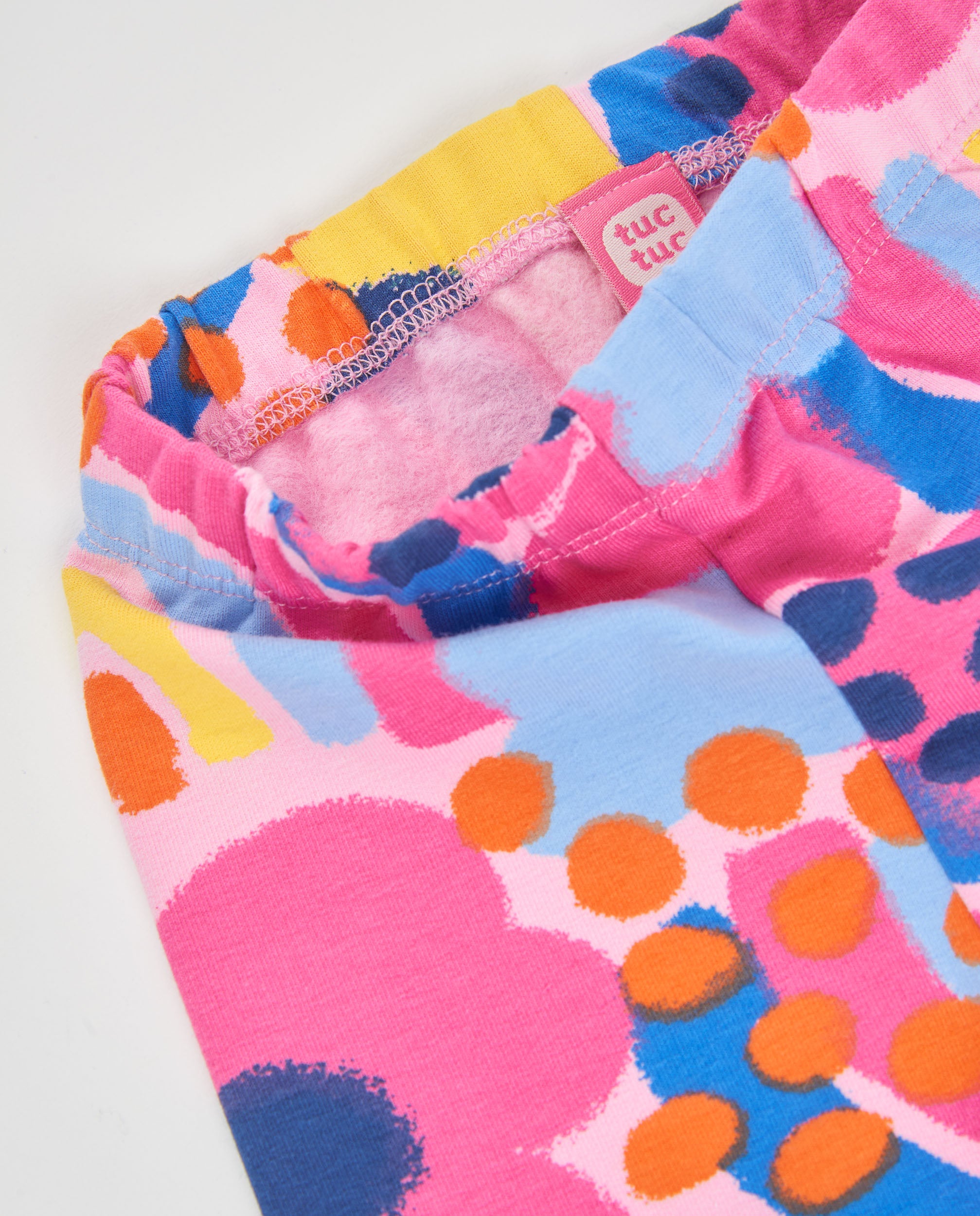 Tuc Tuc leggings bambina felpati rosa stampa floreale