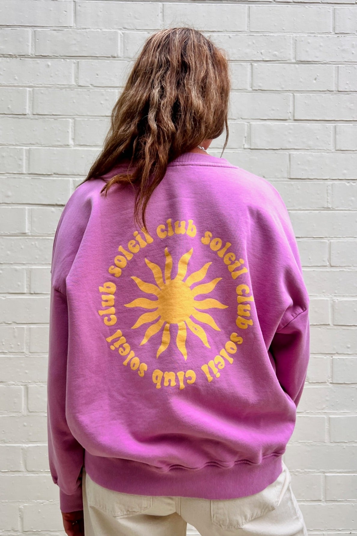 Ella and Rapha Club Soleil Loose Fit felpa rosa cotone