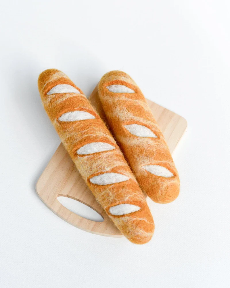 Tara Treasures Baguette set 2 cibo feltro lana 21 cm