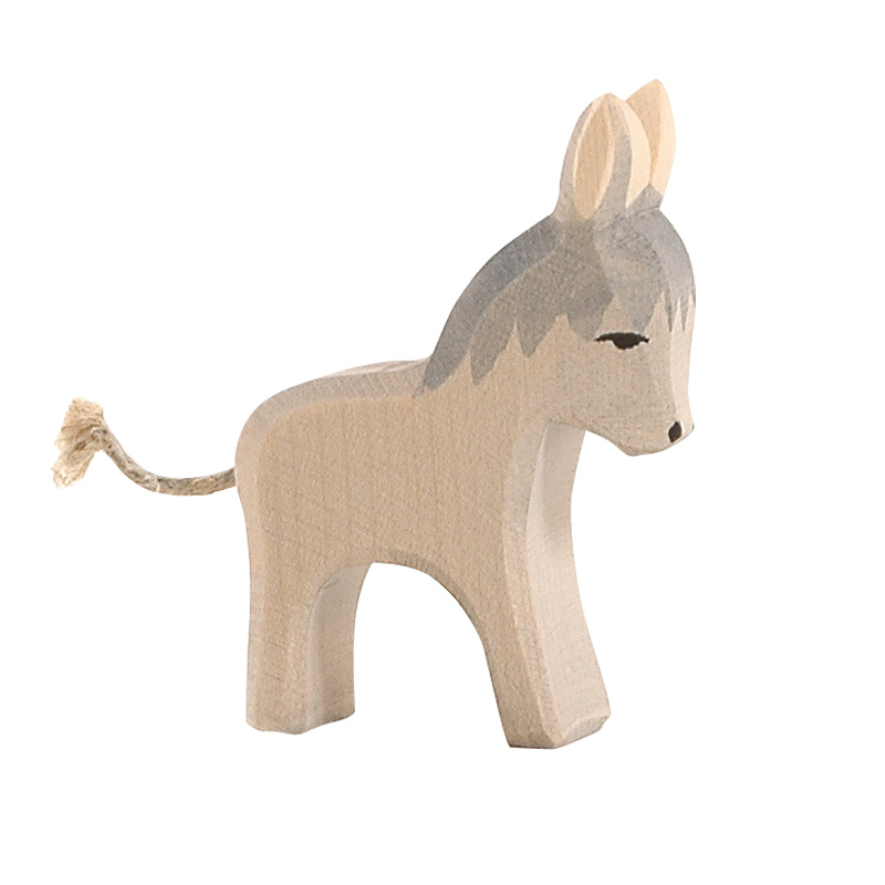 Ostheimer piccolo asino figura legno 8,5 cm dipinta a mano