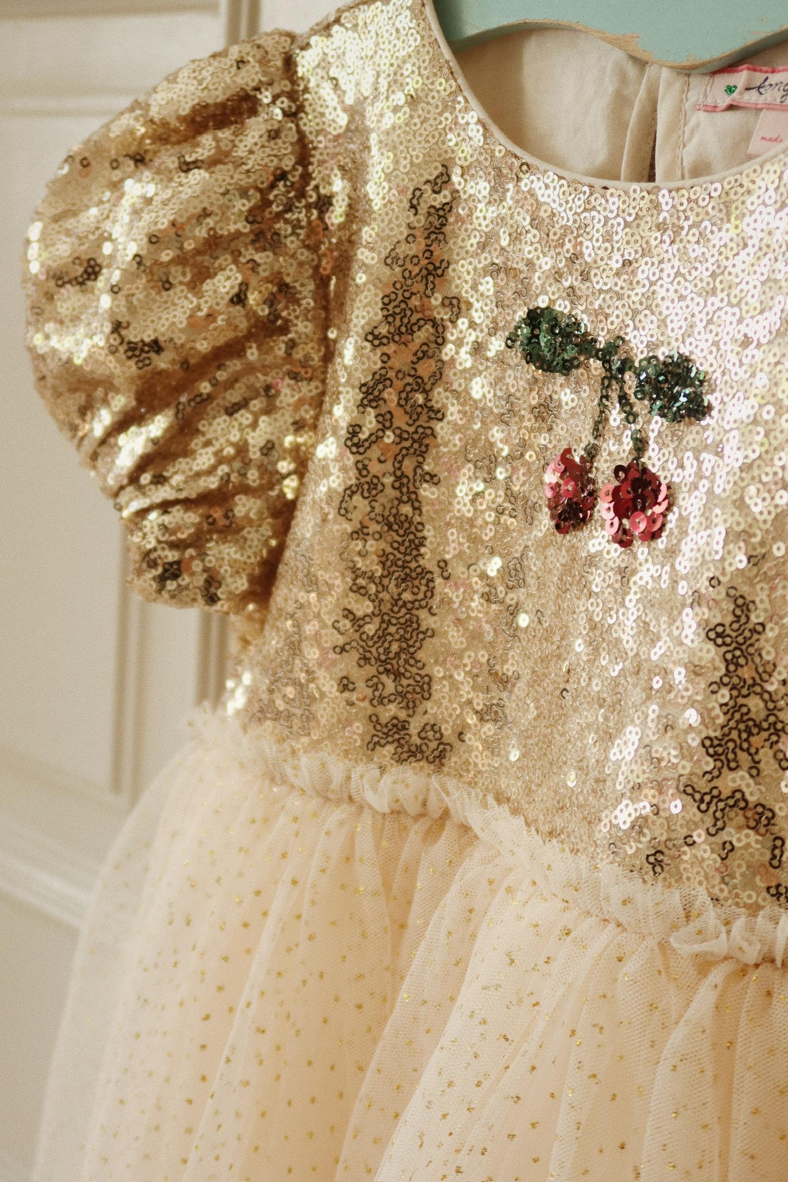 Konges Slojd Starla abito bambina paillettes tulle