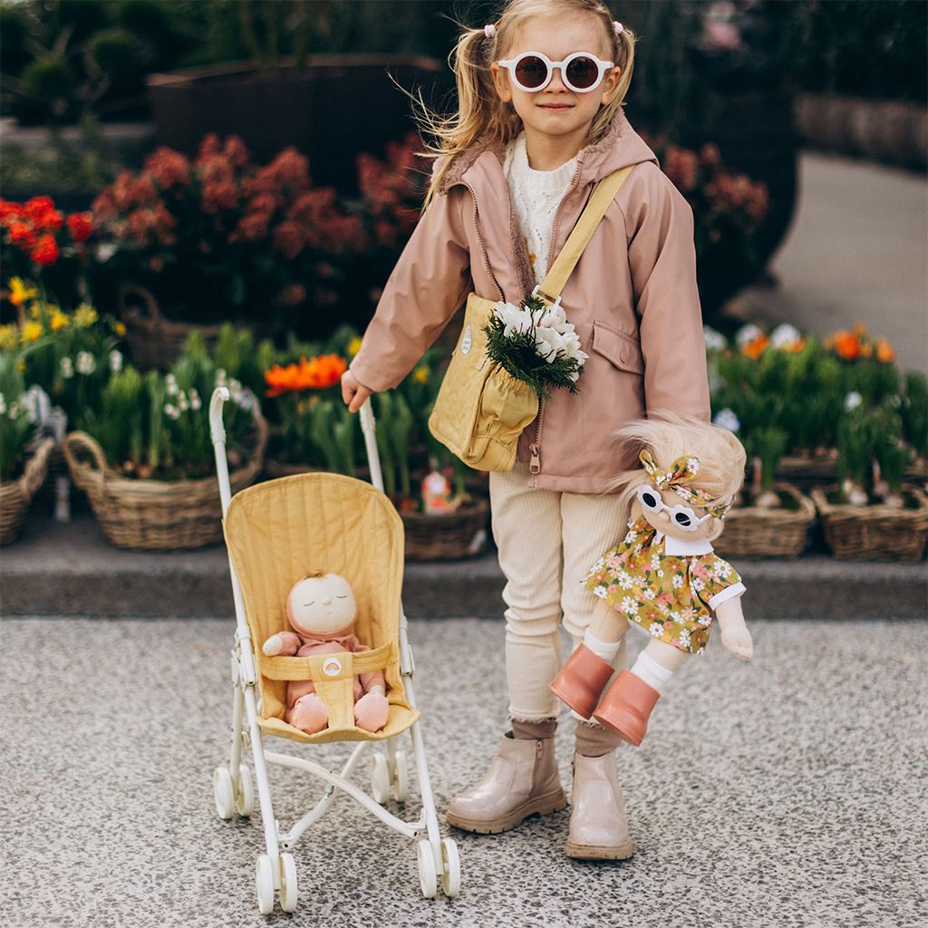 Olli Ella Sollie Stroller Honey Passeggino Bambole Cotone