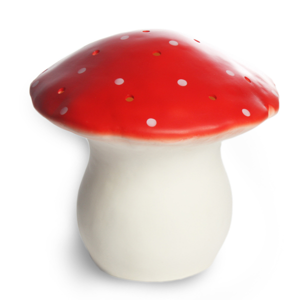 Heico fungo grande lampada rosso 35 cm LED