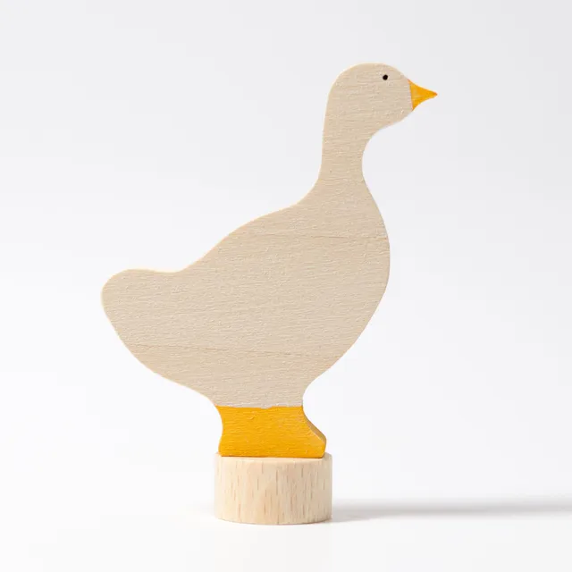 Grimm's Oca figura legno dipinta a mano 6 cm