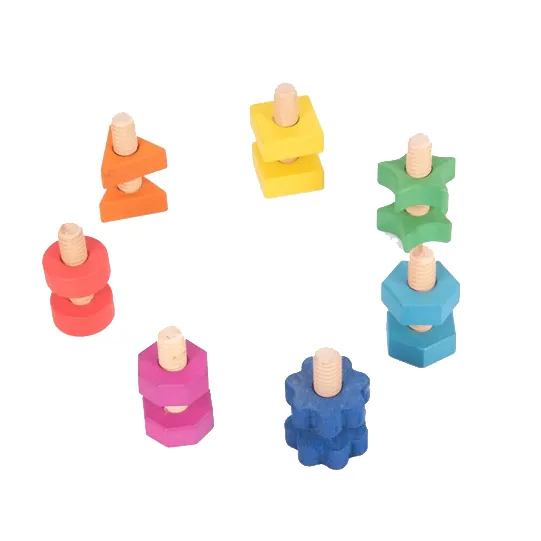 TickiT Dadi e Bulloni set montessori 7 forme arcobaleno