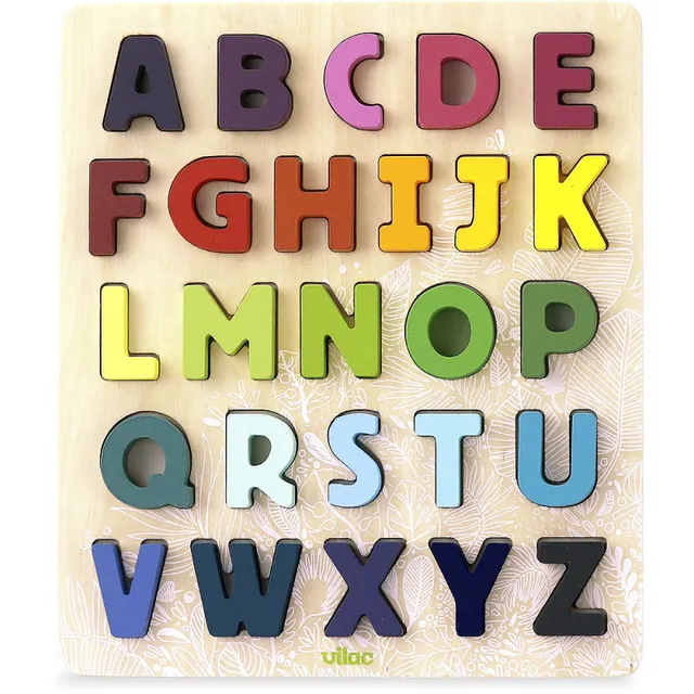 Vilac alfabeto puzzle legno arcobaleno 26 lettere