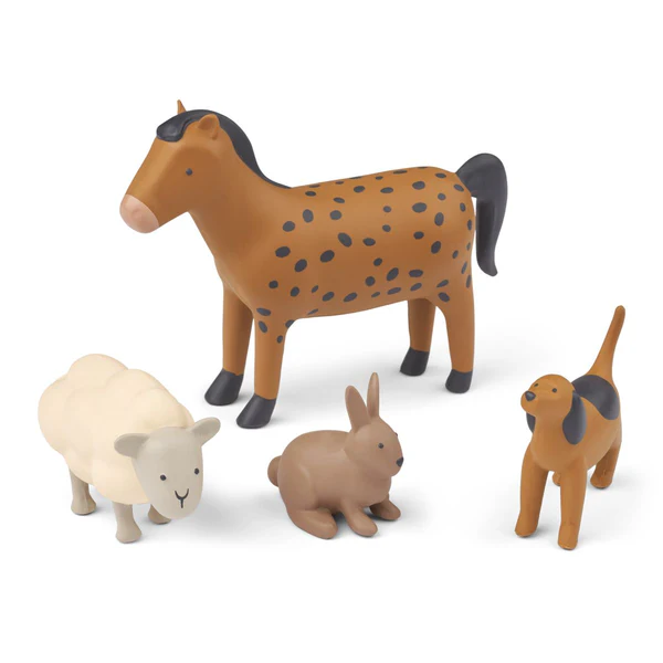 Liewood Herrison animali fattoria gomma set 4 pezzi