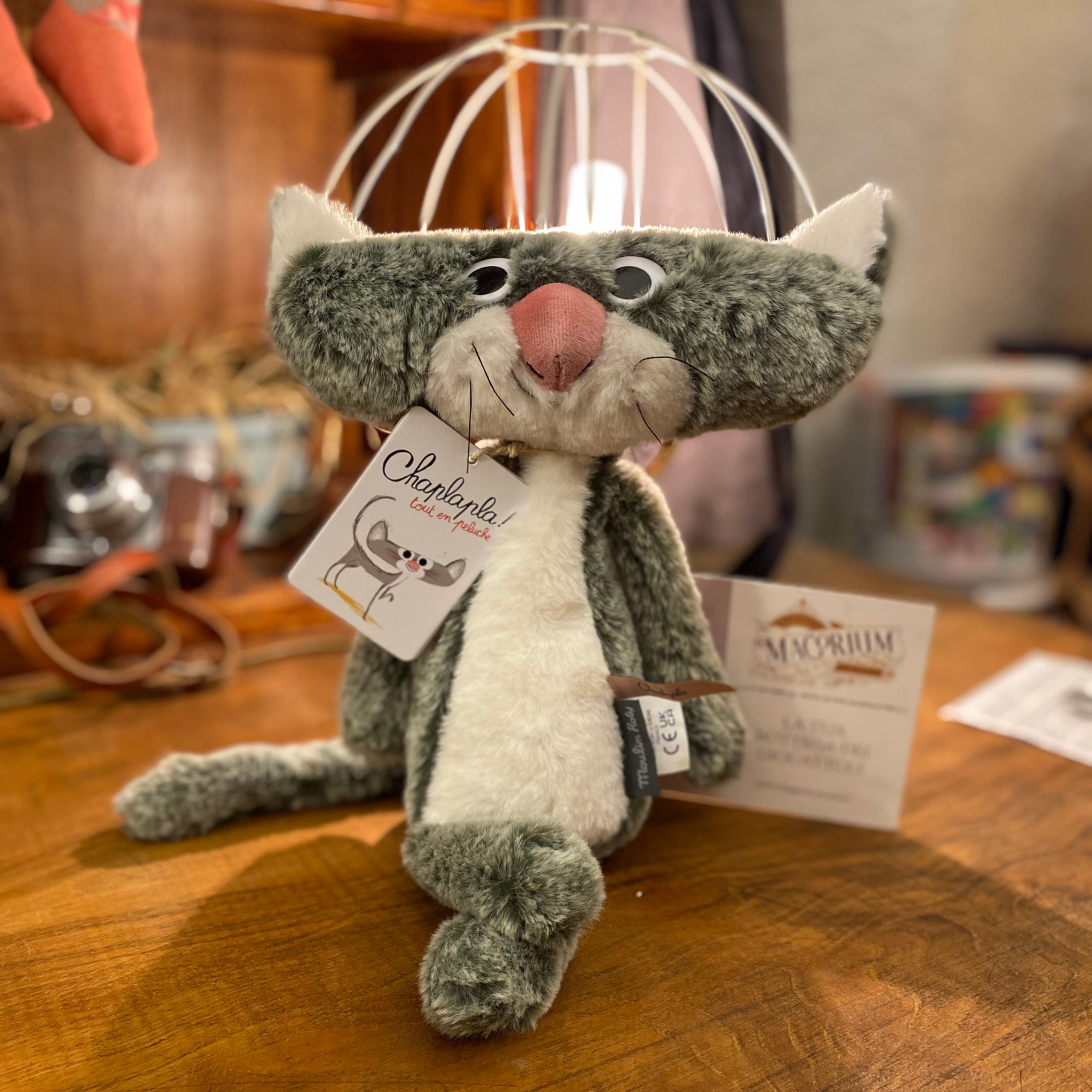 Moulin Roty Spiaccigatto peluche gatto 37 cm Cane Puzzone