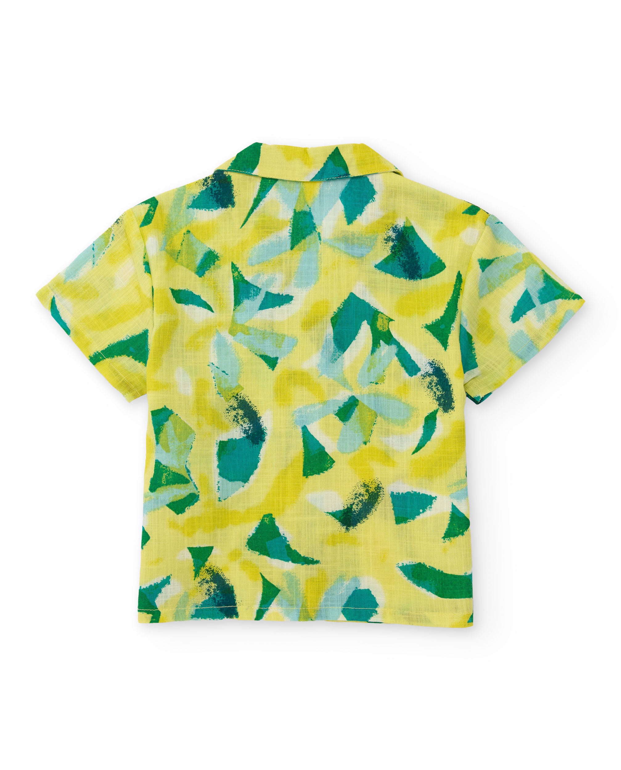 Tuc Tuc camicia bambino gialla fantasia astratta taschino