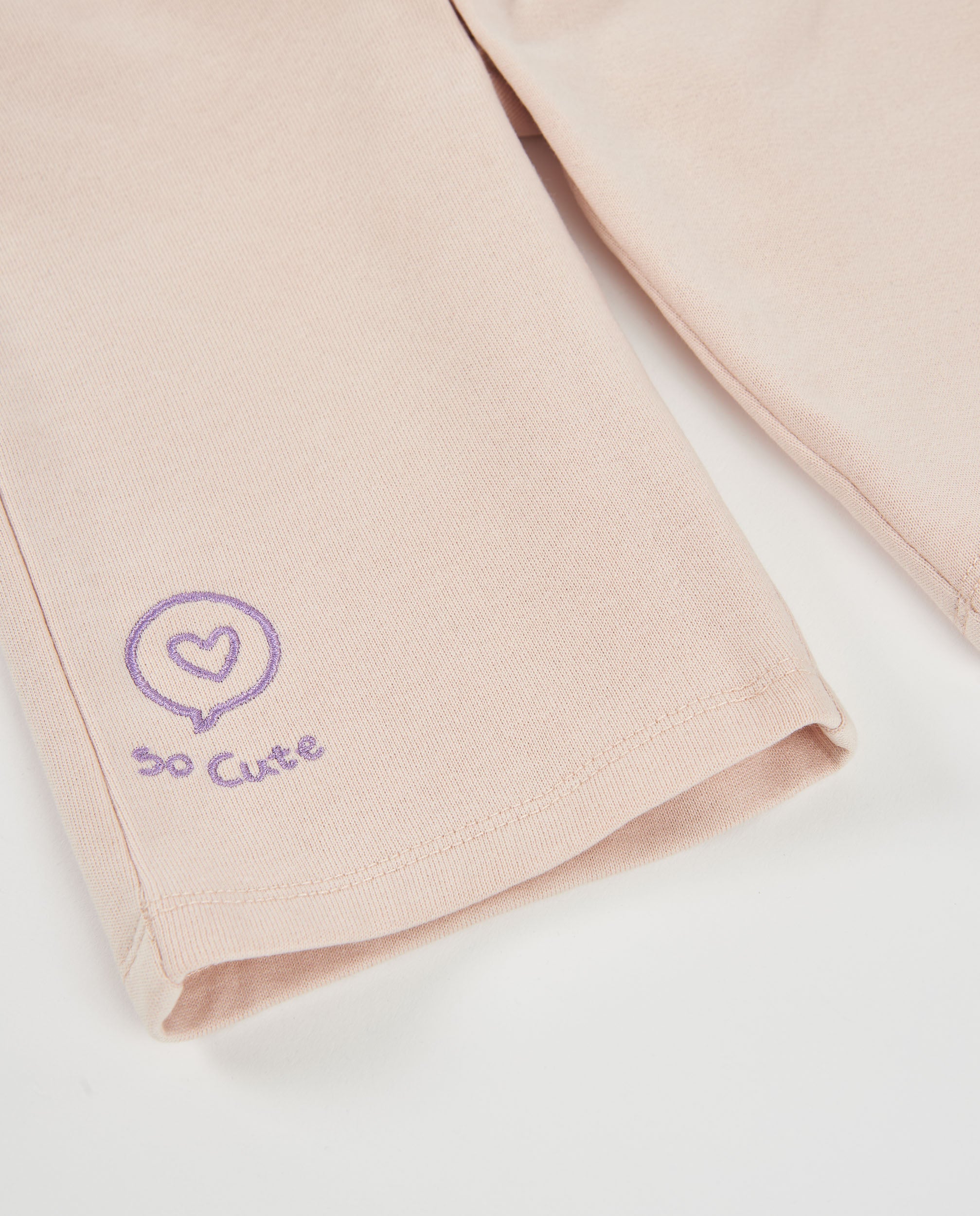 Tuc Tuc pantaloni bambina beige felpa ricamo fiori