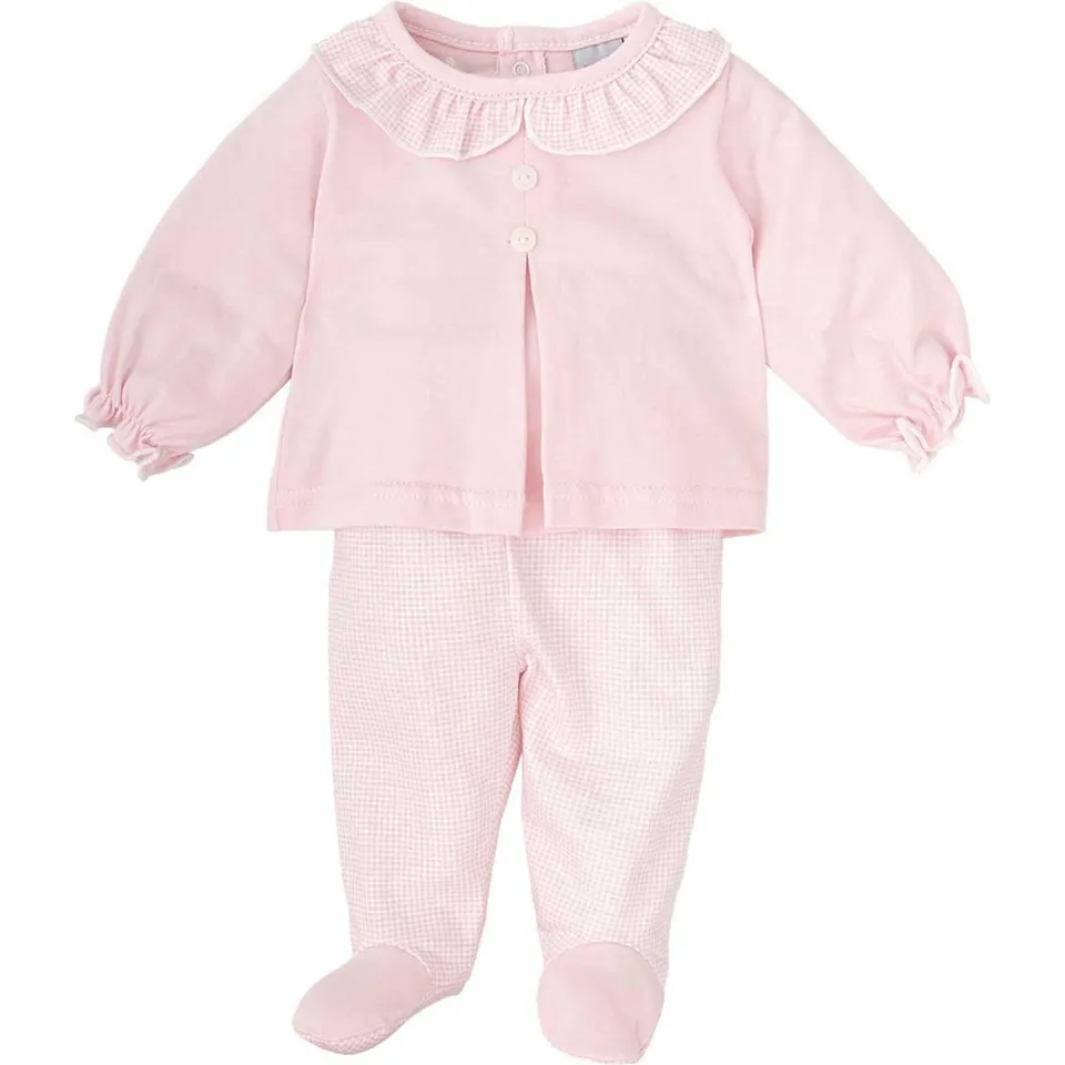 Babidu set neonata rosa maglia e ghetta 6 mesi