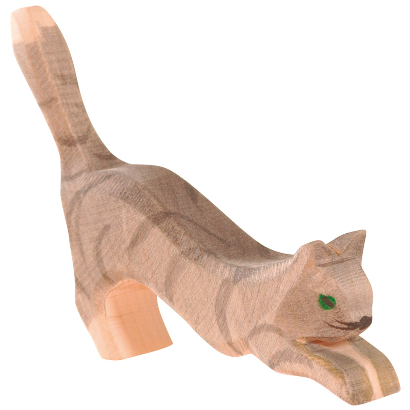 Ostheimer Gatto che Salta figura legno 7 cm