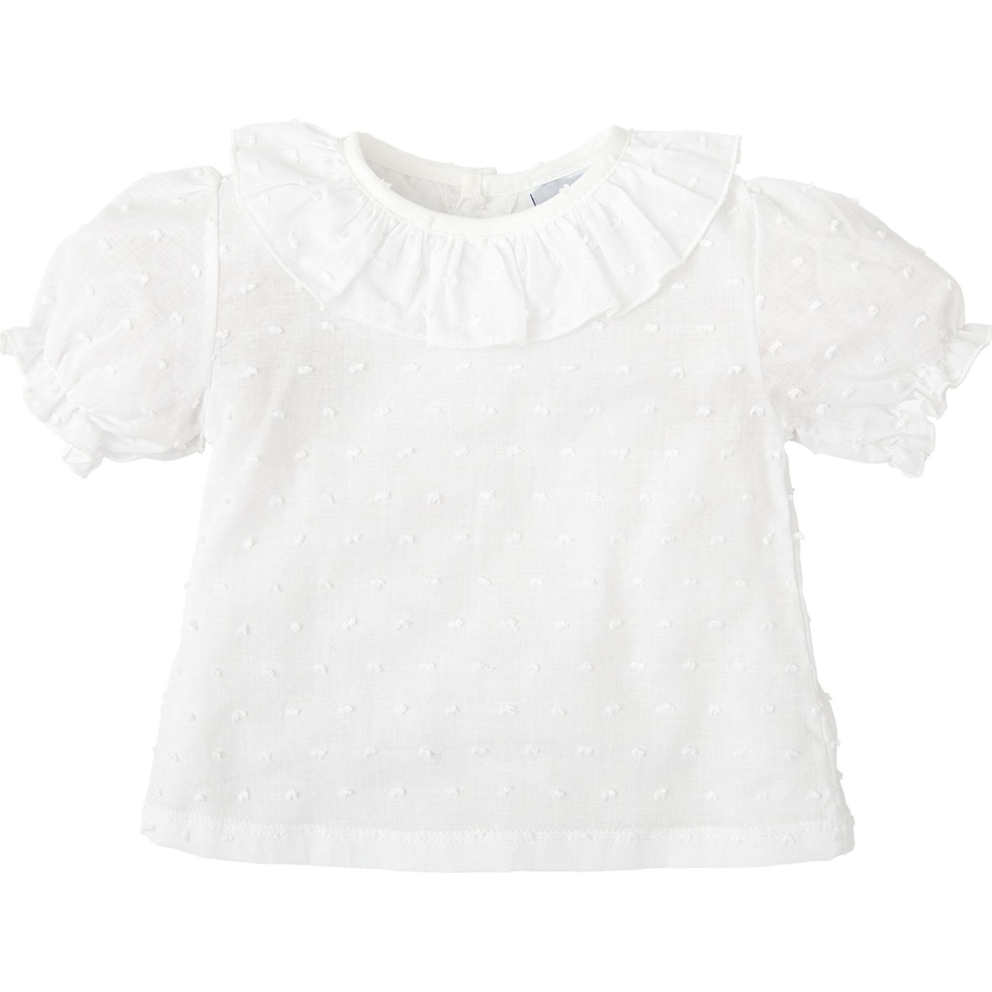 Babidu camicia bambina 6 anni plumetti volant cotone