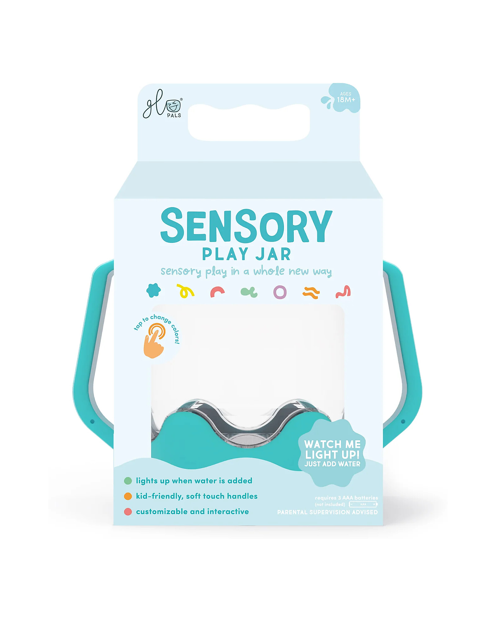 Glo Pals Barattolo Sensoriale Blu con Luce