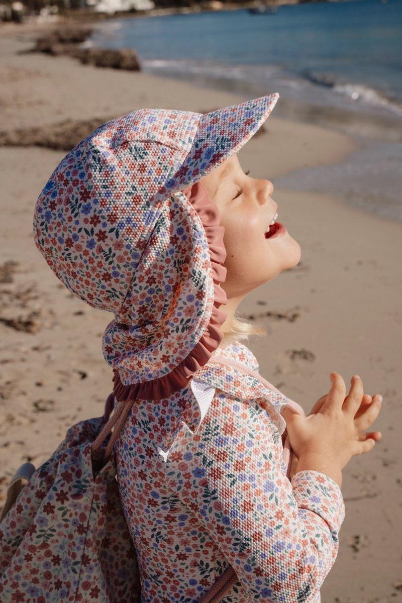 Little Dutch costume intero bimba fiori manica lunga UPF 40+