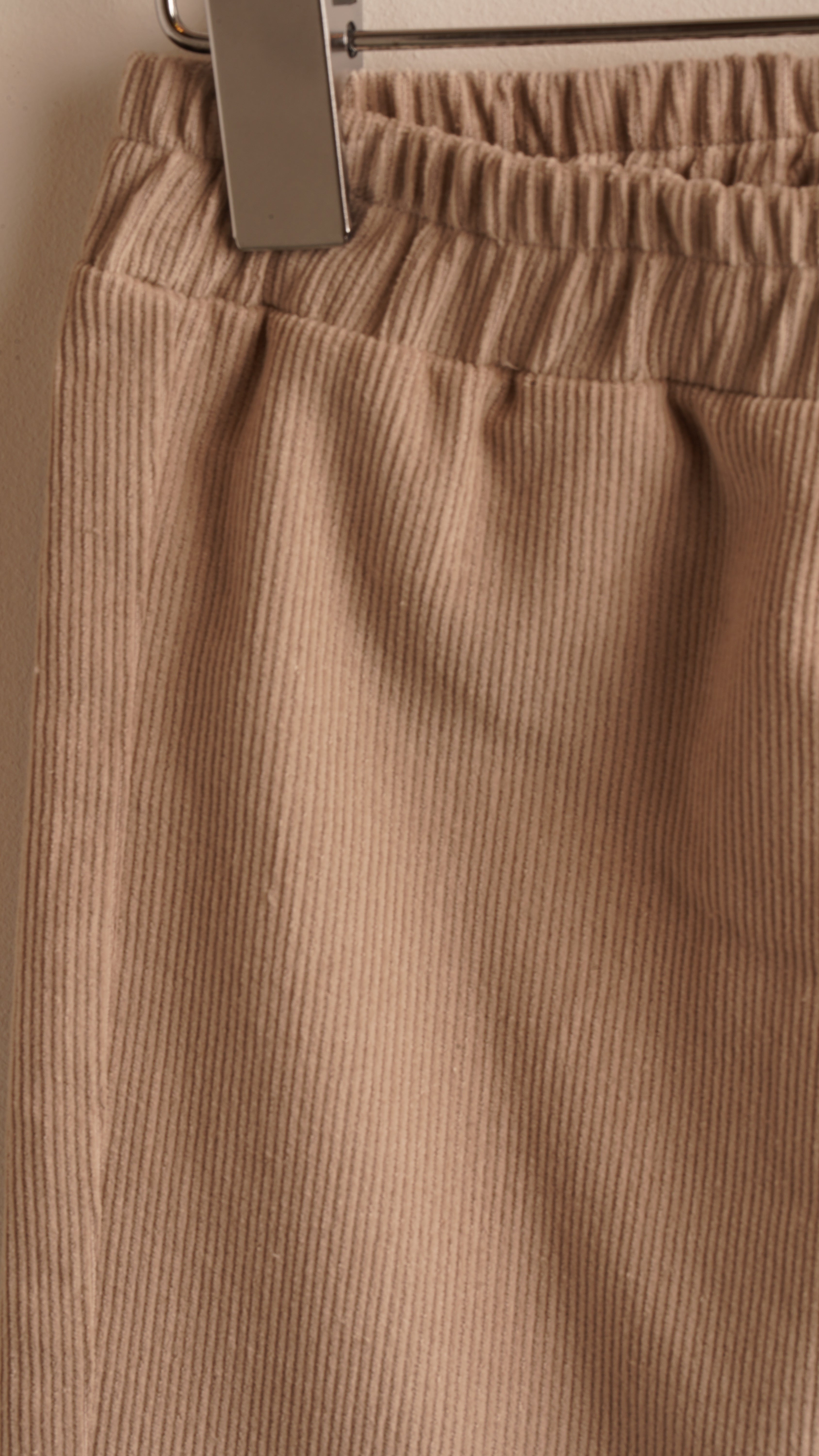 Mebi Pantaloni Velluto Bimbo Beige Chiaro Cotone