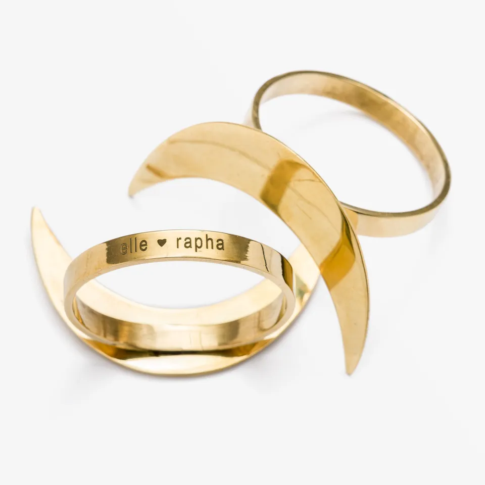 Ella and Rapha Napkin Ring portatovaglioli oro 2 pezzi