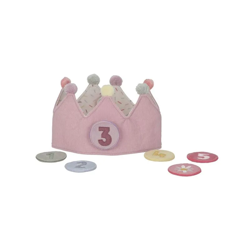 Little Dutch Corona Compleanno Rosa Numeri 1-5 Pompon