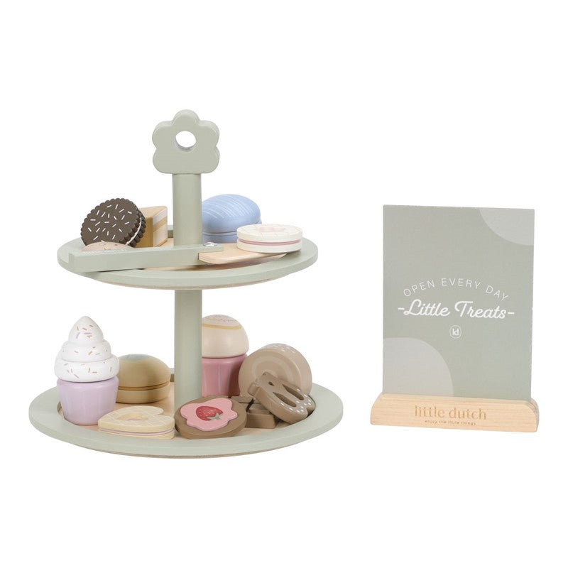 Little Dutch alzata dolci legno 3 piani con pasticcini
