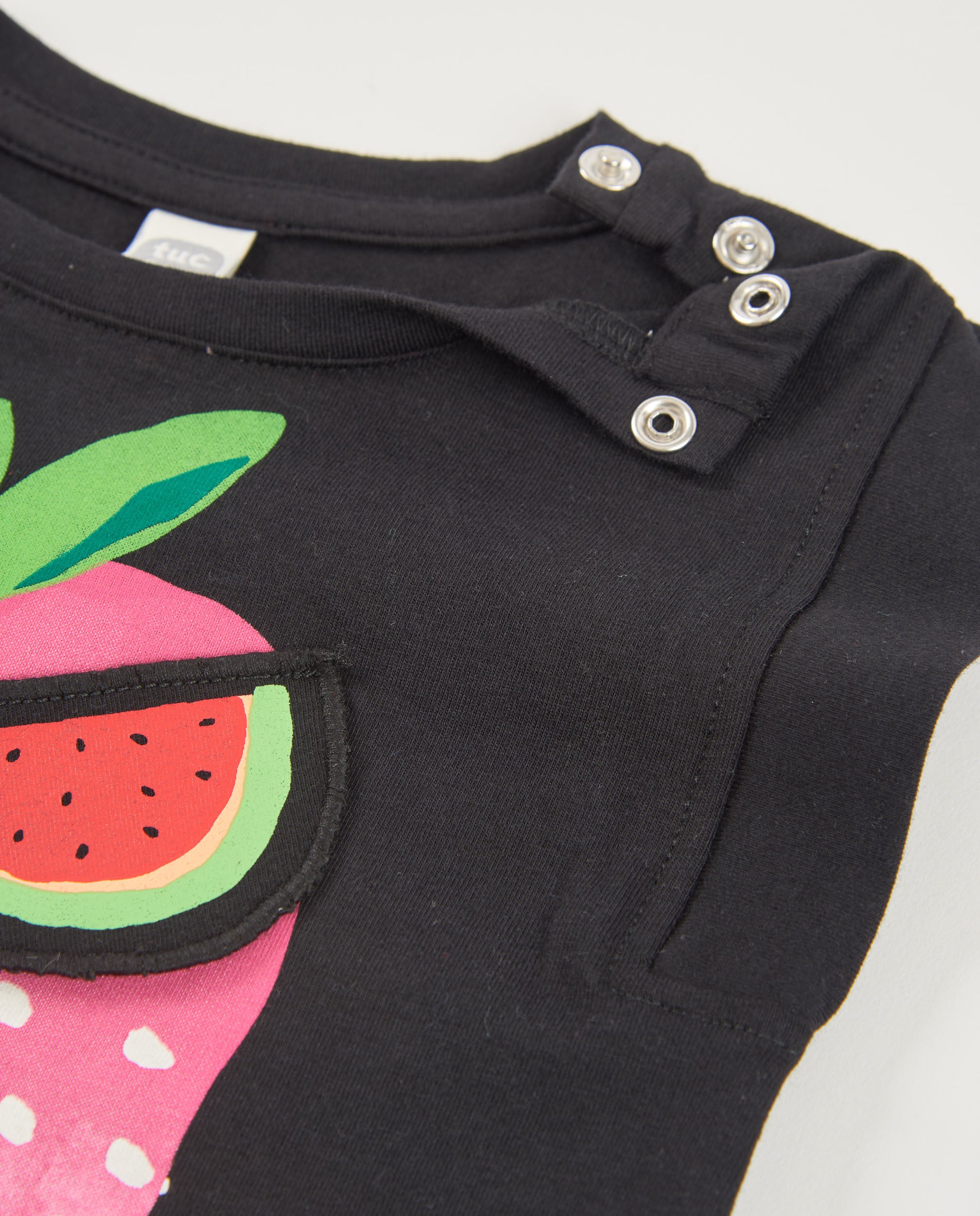 Tuc Tuc maglietta bimba nera frutta 3D