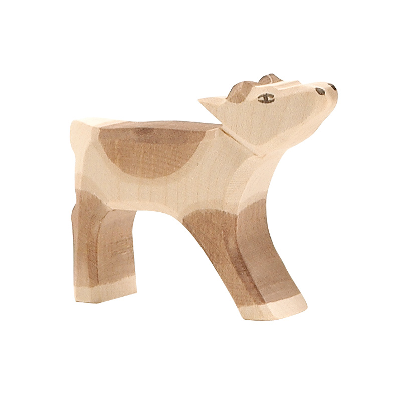 Ostheimer Renna piccola figura in legno 7 cm atossica