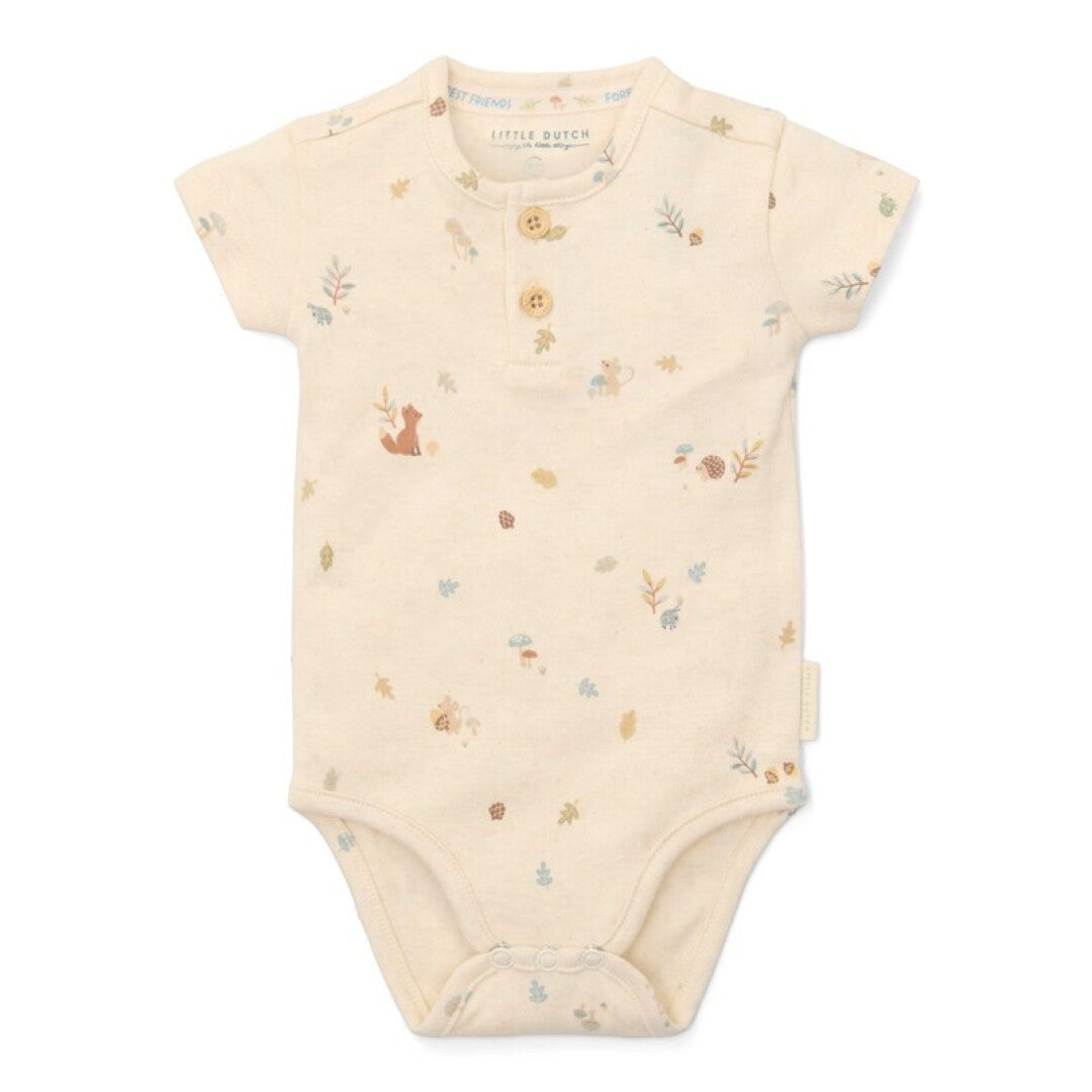 Little Dutch Forest Friends body manica corta cotone bio