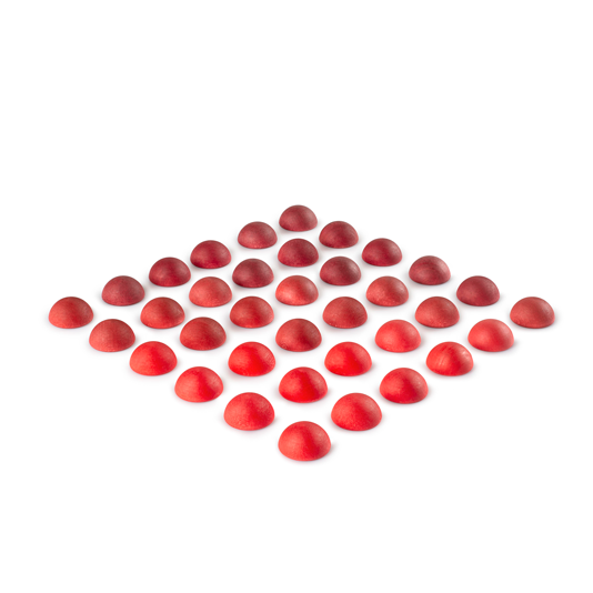 Grapat Mandala Half Spheres Gioco Legno 36 Pezzi Rossi